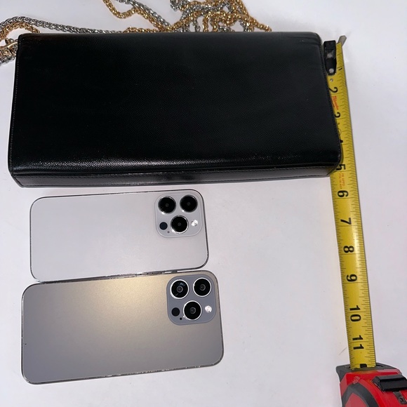 π― YSL Saint Laurent Large Black Leather Clutch on Chain w/ auth cert - Picture 13 of 14